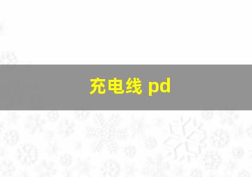 充电线 pd